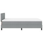 vidaXL Lit avec sommier et matelas & LED gris clair 120x190 cm en tissu