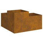 Jardinière vidaXL 100x100x48 cm en acier résistant aux intempéries