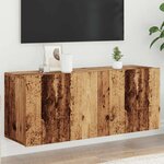 vidaXL Meuble TV mural vieux bois 100x30x41 cm