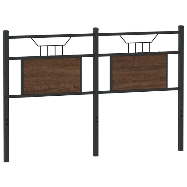 vidaXL Tête de lit chêne marron 137 cm bois d'ingénierie et acier