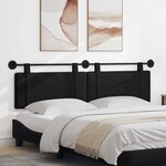 vidaXL Tête de lit suspendue Noir Tissu