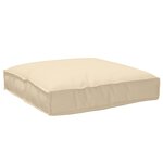 vidaXL Coussin de palette pour siège beige 80x80x12 cm tissu Oxford