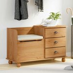 vidaXL Banc de rangement pour l'entrée ASKIM Marron 100 x 39 x 62 cm