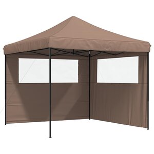 vidaXL Tente de fête 292 x 292 x 315 cm Marron Tissu Oxford