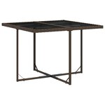 vidaXL Ensemble à manger de jardin 5 Pièces et coussins marron poly rotin