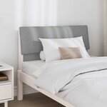 vidaXL Tête de lit capitonnée Gris clair 100 cm Pin massif