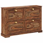 vidaXL Armoire à chaussures 140 x 35 x 90 cm Bois massif de Sesham