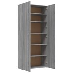 vidaXL Armoire à chaussures Sonoma gris 80x35 5x180 cm Bois ingénierie