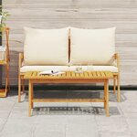 vidaXL Table basse Marron Bois d'acacia massif