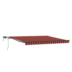 vidaXL Auvent rétractable orange et marron 450 × 350 cm