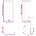 vidaXL Pieds de table de bar en forme de T  2 pièces  noir  50 x 35 x (90-91) cm  acier
