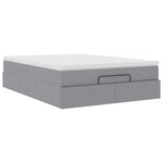 VidaXL Cadre de lit ottoman et matelas gris clair 140x200 cm tissu