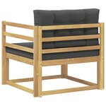 vidaXL Sofa de milieu extérieur Polyester Blanc