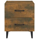 vidaXL Tables de chevet 2 Pièces Chêne fumé 40x35x47 5 cm
