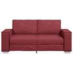 vidaXL Canapé Loveseat 180 cm avec coussin Bordeaux Cuir artificiel