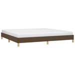 vidaXL Cadre de lit sans matelas marron foncé 200x200 cm tissu