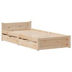 vidaXL Cadre de lit sans matelas 75x190 cm bois de pin massif