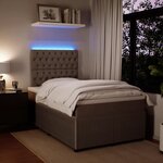 vidaXL Sommier à lattes de lit et matelas Gris clair 120x200cm Velours