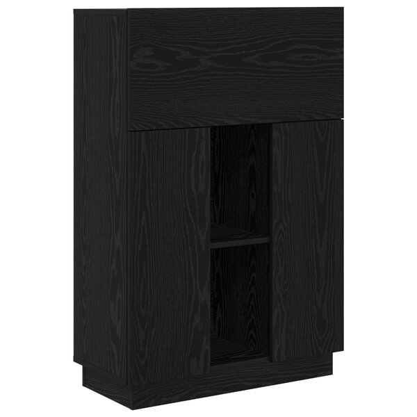vidaXL Bureau d'écriture en chêne noir Chêne noir Bois d'ingénierie Moyen