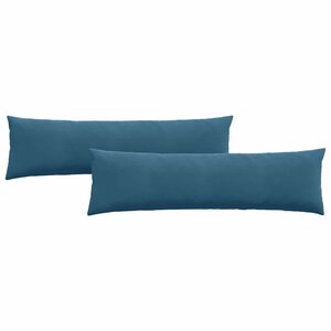 vidaXL Coussins de canapé 2 Pièces Bleu 145 x 40 cm