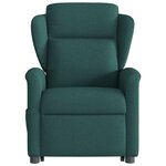 vidaXL Fauteuil inclinable vert foncé tissu