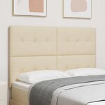 vidaXL Tête de lit réglable en hauteur Crème 160 cm tissu