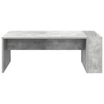 vidaXL Table basse Gris béton 95 x 50 x 34 cm Bois d'ingénierie