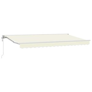 vidaXL Cadre d'auvent Crème 350 x 200 cm Polyester avec revêtement PU