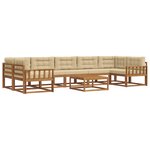 vidaXL Ensemble de canapés d'extérieur 8 Pièces Naturel et Beige