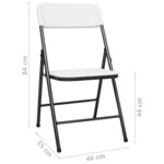 vidaXL Chaises de jardin pliables lot de 4 PEHD Blanc