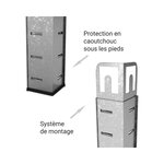 Étagère de rangement polyvalente en métal (lot de 2) charge lourde max 875kg - 180 x 90 x 30 cm - gris