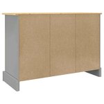 vidaXL Buffet Corona gris 112x43x78 cm bois massif pin mexicain