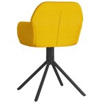 vidaXL Chaises pivotantes à manger lot de 2 Jaune Velours
