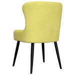 Vidaxl chaises à manger lot de 6 vert tissu