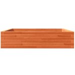 vidaXL Jardinière cire marron 100x100x23 cm bois de pin massif