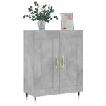 vidaXL Buffet gris béton 69 5x34x90 cm bois d'ingénierie