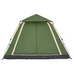 vidaXL Tente de camping à dôme 5 personnes vert libération rapide