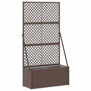 vidaXL Jardinière Marron 70 x 30 x 135 cm Métal