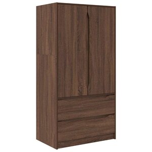 vidaXL Cabinet de salle de bain Chêne brun 79 5 x 49 x 156 cm