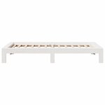 vidaXL Cadre de lit sans matelas blanc 75x190 cm bois de pin massif