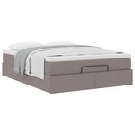 VidaXL Cadre de lit ottoman avec matelas taupe 140x200 cm tissu