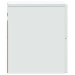 vidaXL Cabinet de chevet mural avec tiroir Blanc 33 x 34 5 x 40 cm