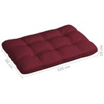 vidaXL Coussins de canapé palette 7 Pièces Rouge bordeaux