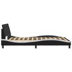 vidaXL Cadre de lit sans matelas noir et blanc 140x200 cm similicuir