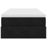 vidaXL Cadre de lit ottoman avec matelas noir 90x190 cm velours