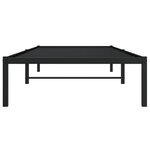 vidaXL Cadre de lit métal sans matelas noir 90x190 cm