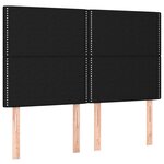 vidaXL Têtes de lit 4 Pièces Noir 72x5x78/88 cm Tissu