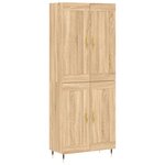 vidaXL Buffet haut Chêne sonoma 69 5x34x180 cm Bois d'ingénierie