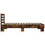 vidaXL Cadre de lit sans matelas chêne fumé 90x190 cm