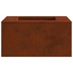 vidaXL Foyer de cheminée Marron 60 x 60 x 30 cm Acier patiné